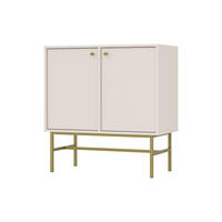 KOMMODE TORINO 84/86/41 cm mit 2 Türen Beige - Beige, Holzwerkstoff (84/86/41cm) - MASSENO