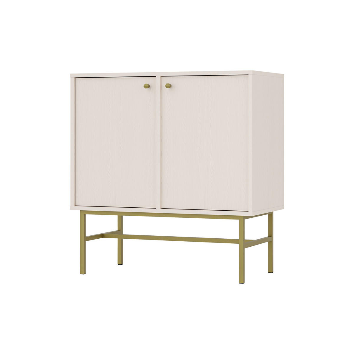 KOMMODE TORINO 84/86/41 cm mit 2 Türen Beige - Beige, Holzwerkstoff (84/86/41cm) - MASSENO