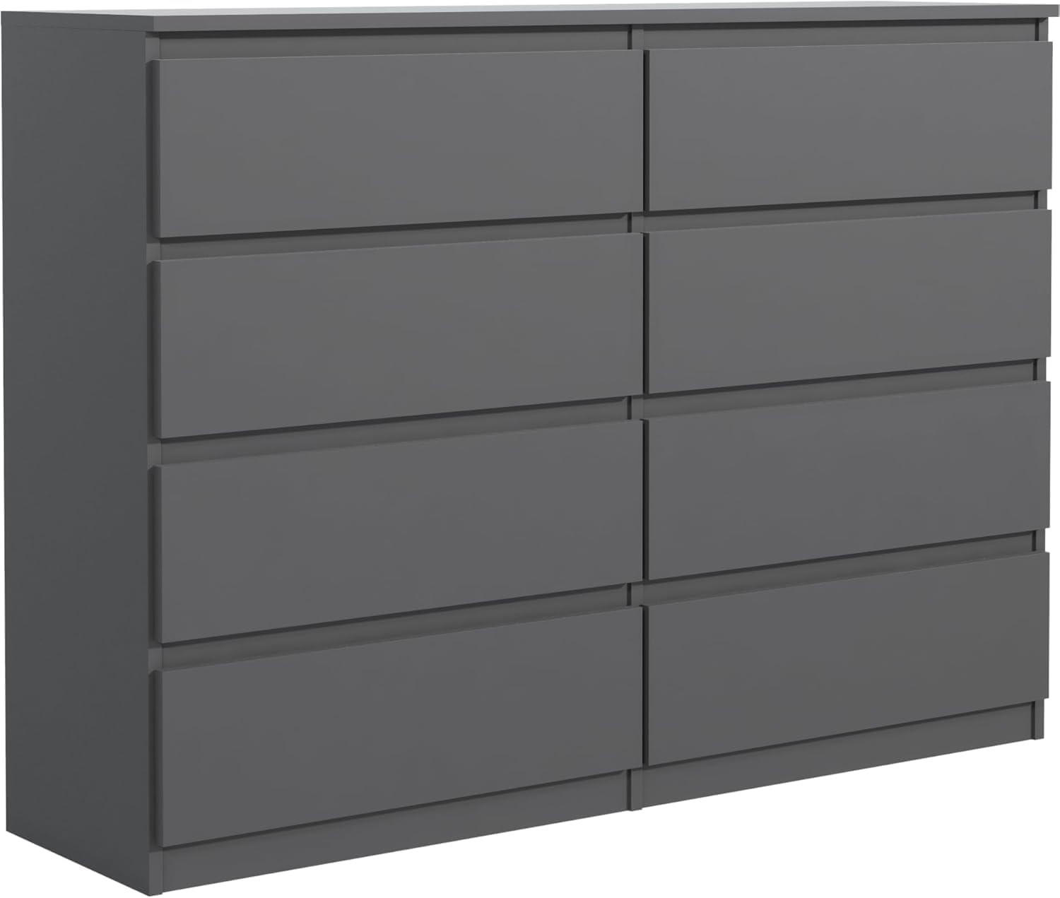 KOMMODE 120 Anthracite 120x39x101,5 cm - Anthrazit, Holzwerkstoff (120/101.5/39cm) - Mobelsta
