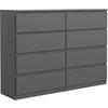 KOMMODE 120 Anthracite 120x39x101,5 cm - Anthrazit, Holzwerkstoff (120/101.5/39cm) - Mobelsta
