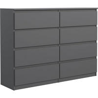 KOMMODE 120 Anthracite 120x39x101,5 cm - Anthrazit, Holzwerkstoff (120/101.5/39cm) - Mobelsta
