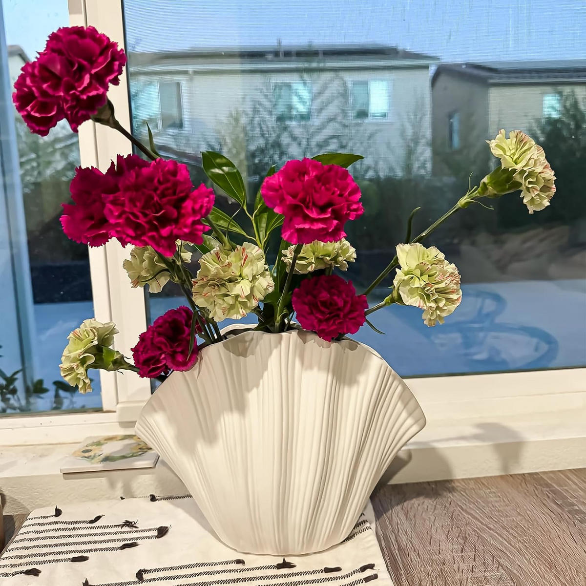 VASE 28,5 x 21 x 15 cm Keramik - Weiß, Keramik (16cm) - LIBRATON