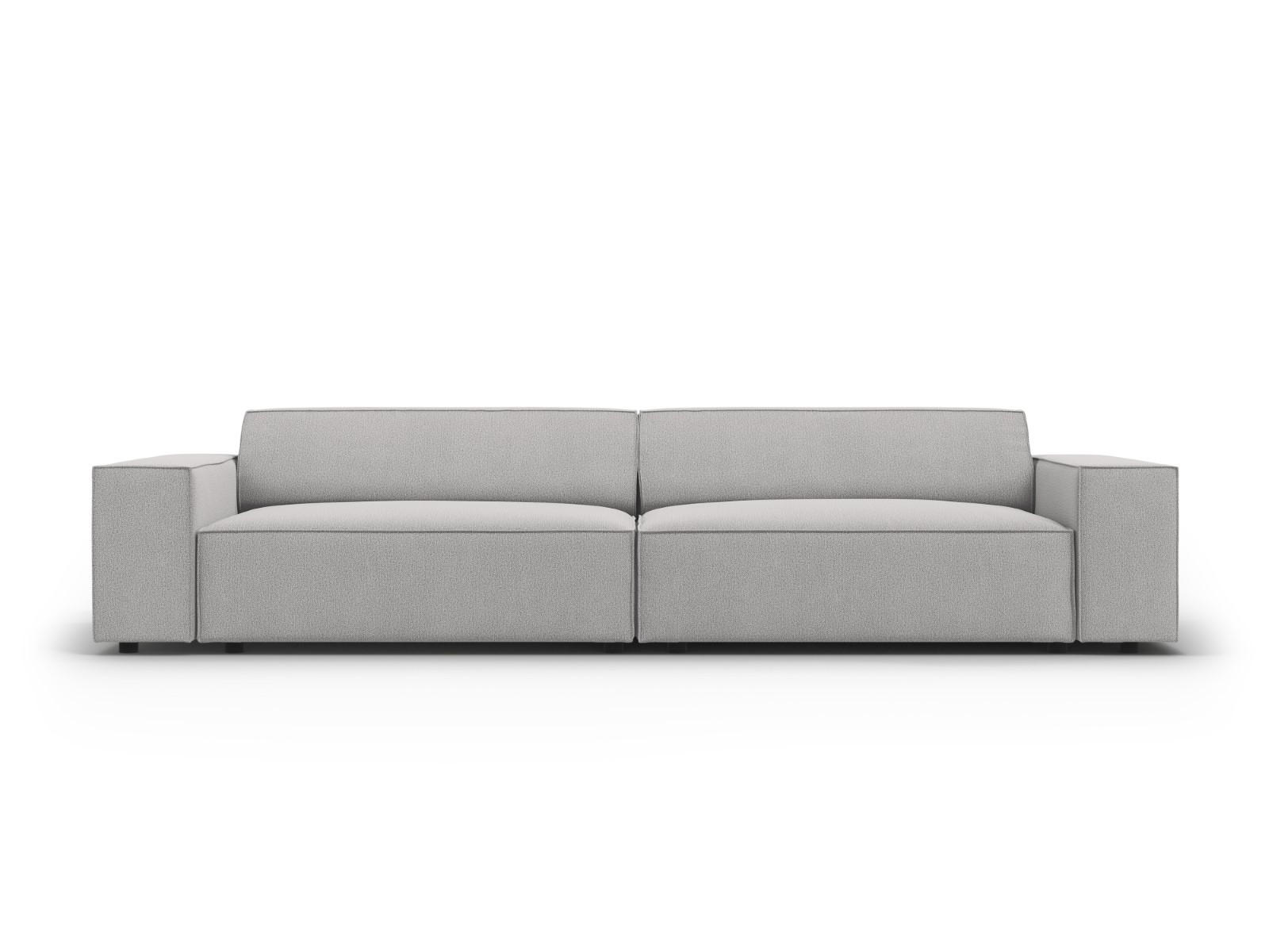 SOFA Jodie aus strukturiertem Stoff hellgrau 3 Sitzplätze - Hellgrau, Textil (102/70/204cm) - Micadoni