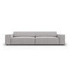 SOFA Jodie aus strukturiertem Stoff hellgrau 4 Sitzplätze - Hellgrau, Textil (102/70/244cm) - Micadoni