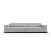 SOFA Jodie aus strukturiertem Stoff hellgrau 4 Sitzplätze - Hellgrau, Textil (102/70/244cm) - Micadoni