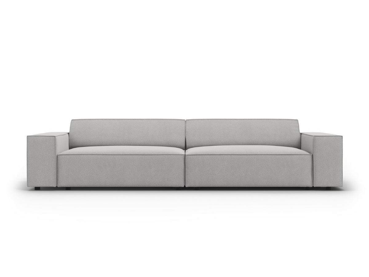 SOFA Jodie aus strukturiertem Stoff hellgrau 4 Sitzplätze - Hellgrau, Textil (102/70/244cm) - Micadoni