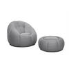 SESSEL UND POUF FIGO UND FAGO, grau - Grau, Holzwerkstoff/Textil (104/83/104cm) - Courtois Laville