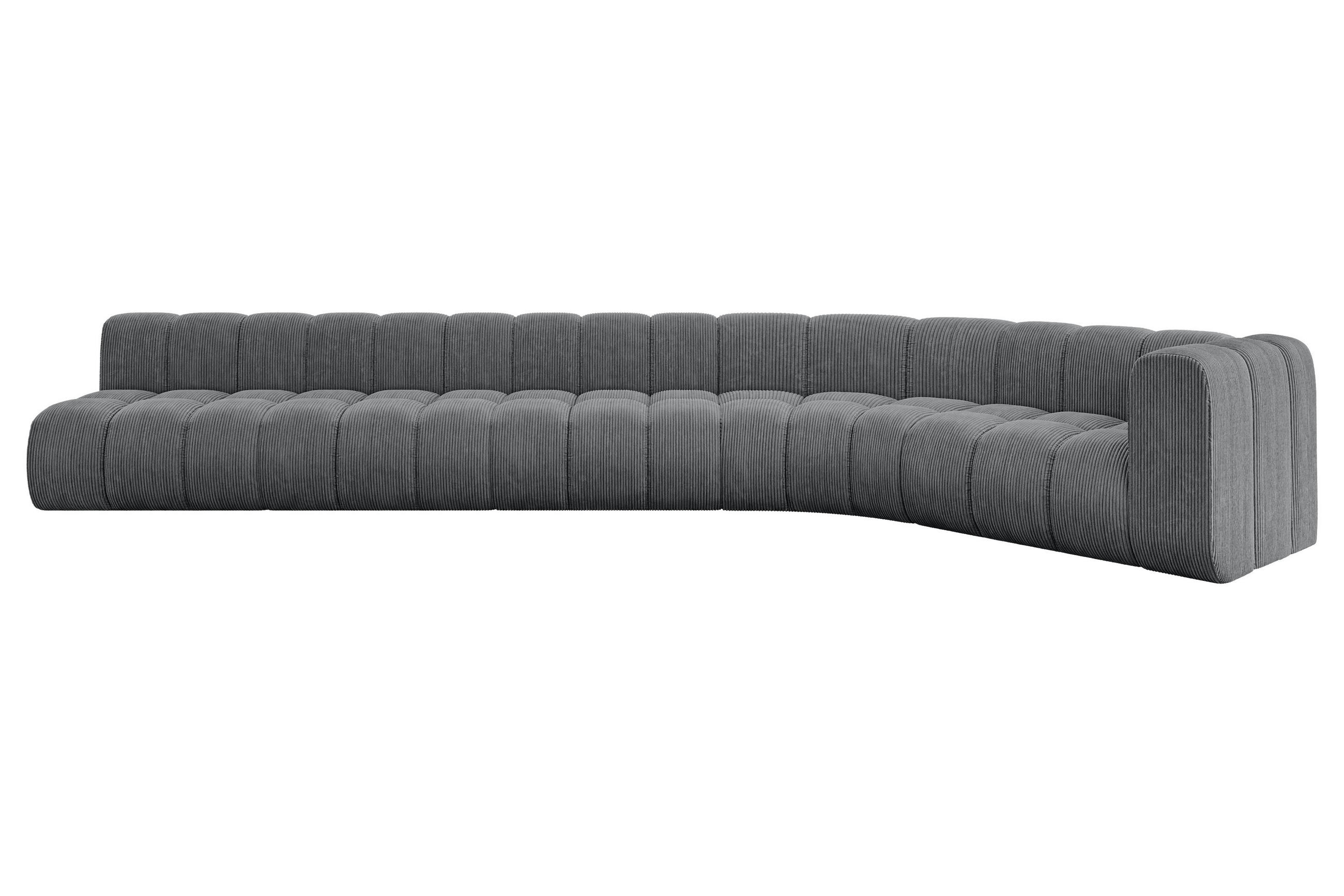 ECKSOFA modulares Sofa Karex-L3 - 490x194x70 cm Dunkelgrau - Dunkelgrau, Holzwerkstoff/Textil (490/194cm) - ALTDECOR