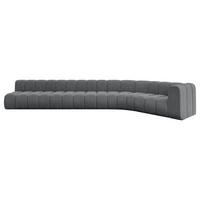 ECKSOFA modulares Sofa Karex-L3 - 490x194x70 cm Dunkelgrau - Dunkelgrau, Holzwerkstoff/Textil (490/194cm) - ALTDECOR
