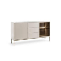 KOMMODE Sentino Kaschmir, Kombikommode mit LED - Kaschmir, Holzwerkstoff/Metall (154/83/39cm) - Bettso