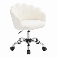 BÜROSTUHL höhenverstellbar Creme Weiß mit Rollen - Weiß, Metall (55/81.5/37.5cm) - Meubliv