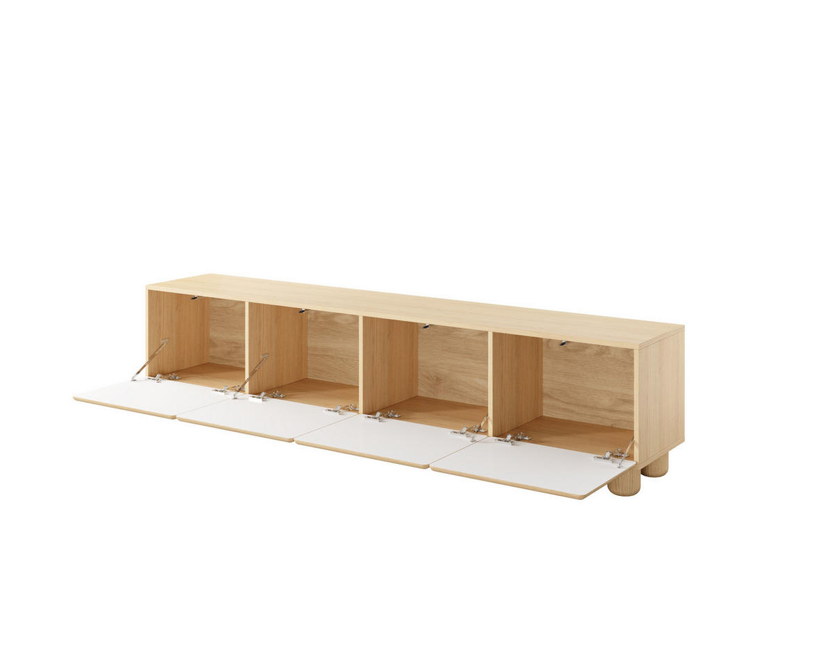 TV-SCHRANK: Vicenza-Eiche, 199,7 x 46,7 x 38 cm - Eichefarben, Holzwerkstoff (199.7/46.7/38cm) - 3XE LIVING