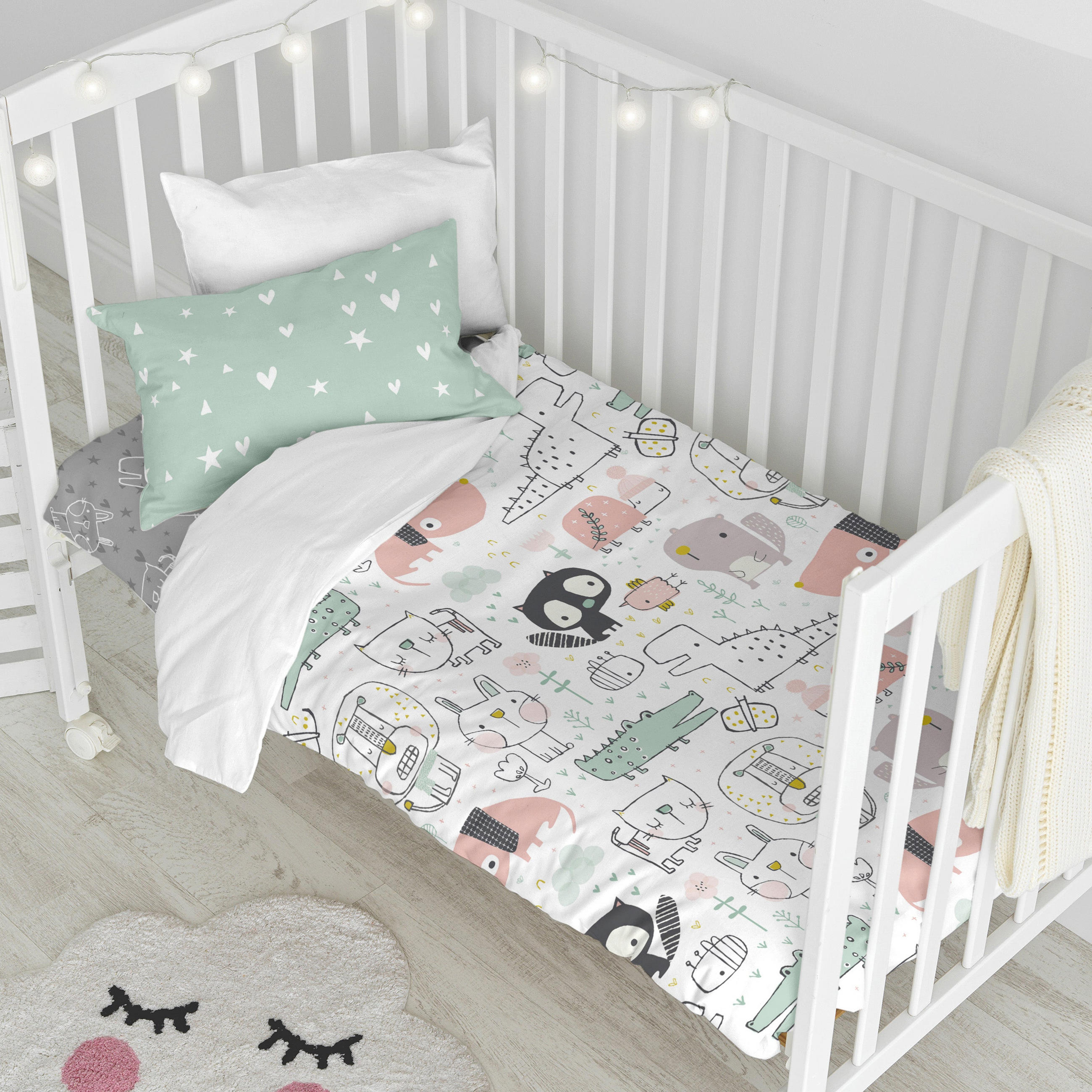 BETTBEZUG set 2 teiliges Best buddies 100x120 cm (Kinderbett) - Multicolor, Textil (100/120cm) - Happy Friday