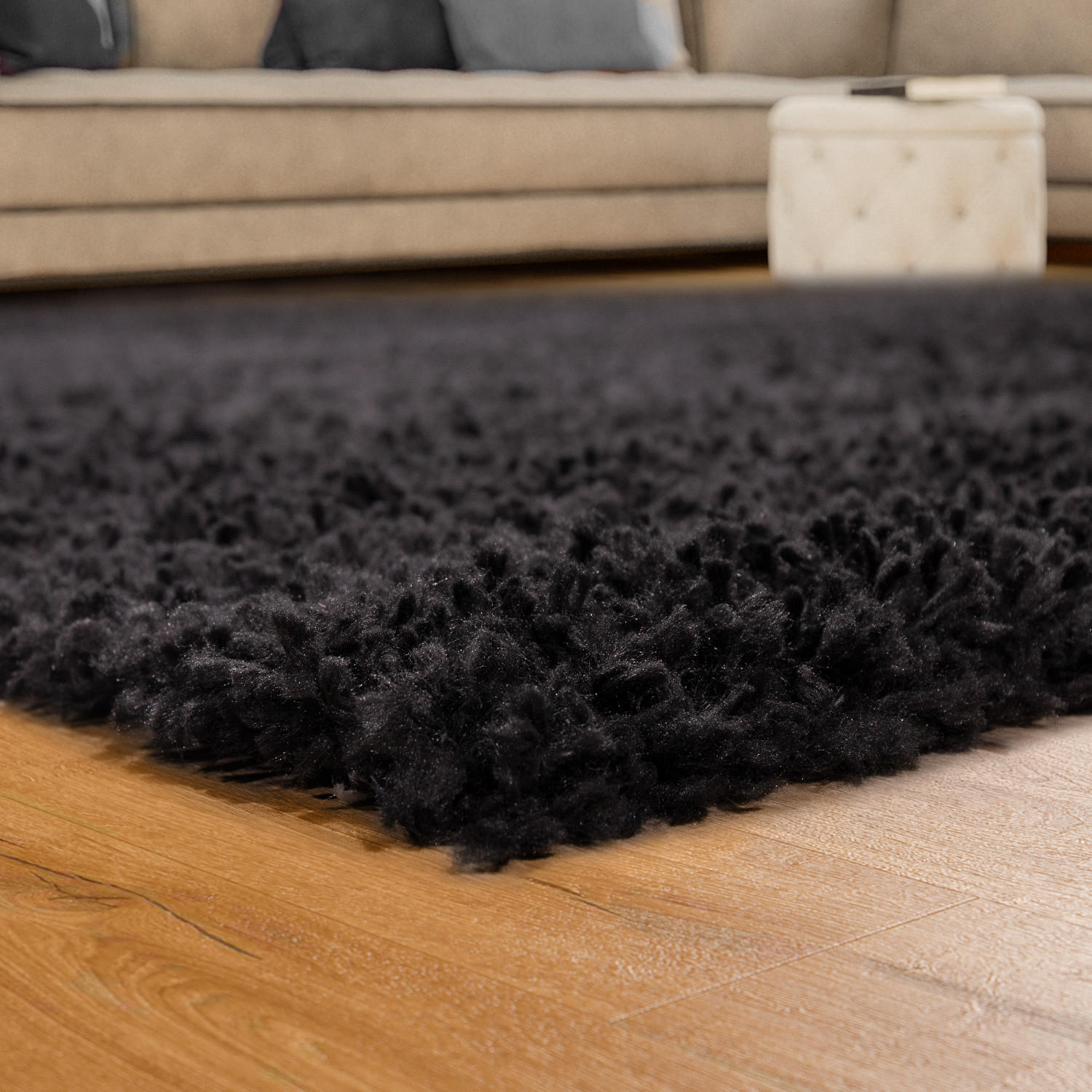 HOCHFLORTEPPICH 60/100 cm Sky 250 - Schwarz, Textil (60/100cm) - Paco Home