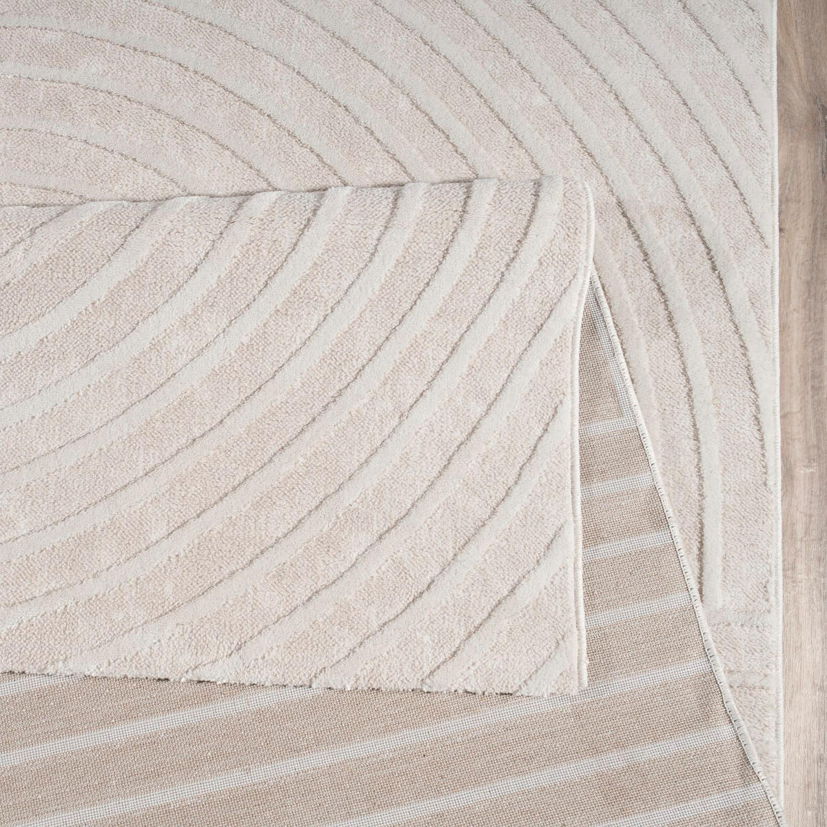 FLACHWEBETEPPICH Boho Creme 120 x 160 cm - Creme, Kunststoff (120/160cm) - TT Home