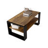 COUCHTISCH Holzwerkstoff rechteckig stabil Nussbaumfarben 42/54/96cm - Nussbaumfarben/Schwarz, Holzwerkstoff (53.8/96/42cm) - CraftPAK