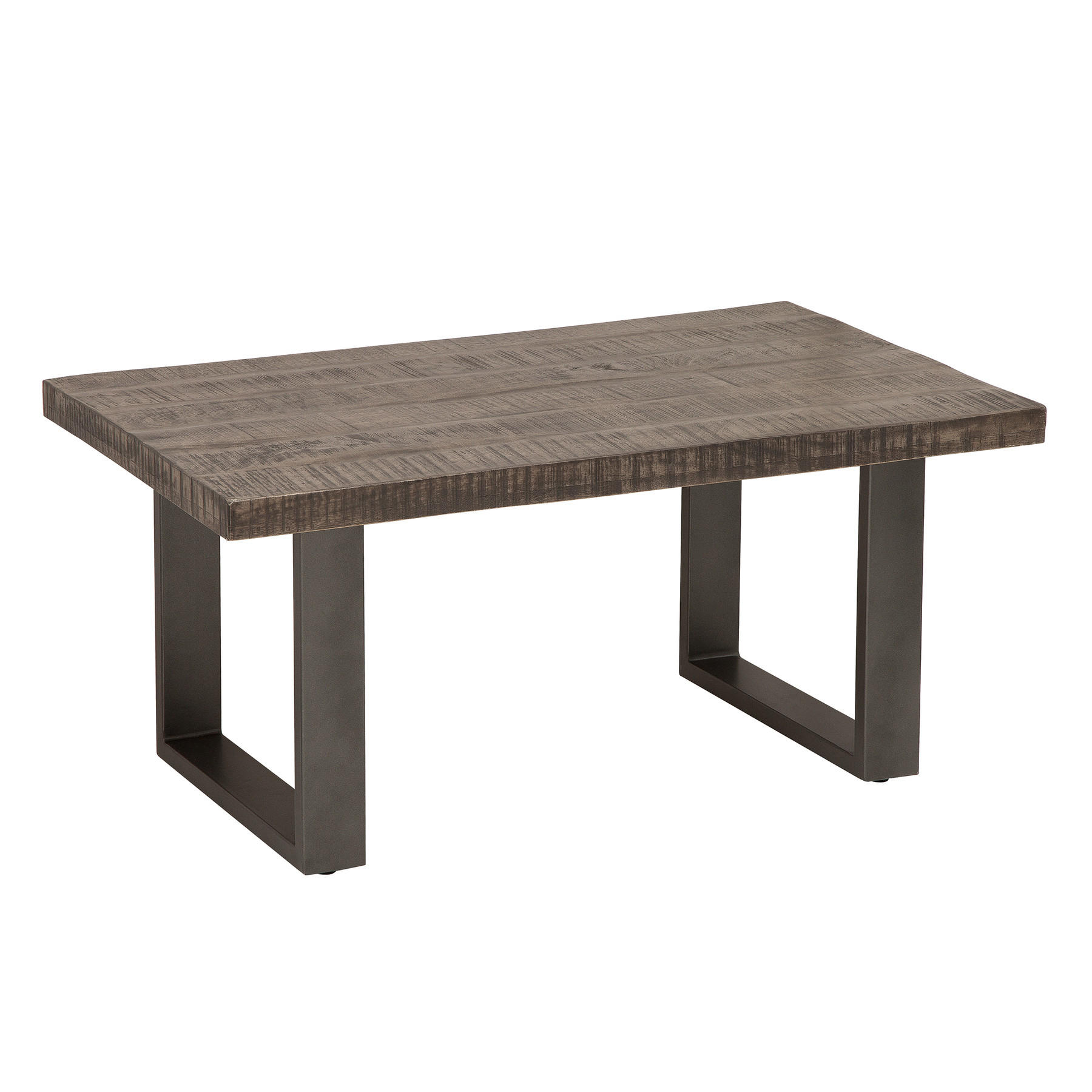 COUCHTISCH IRON CRAFT Mango kufen Grau 100cm - Grau, Holz/Metall (60/100/46cm) - riess-ambiente