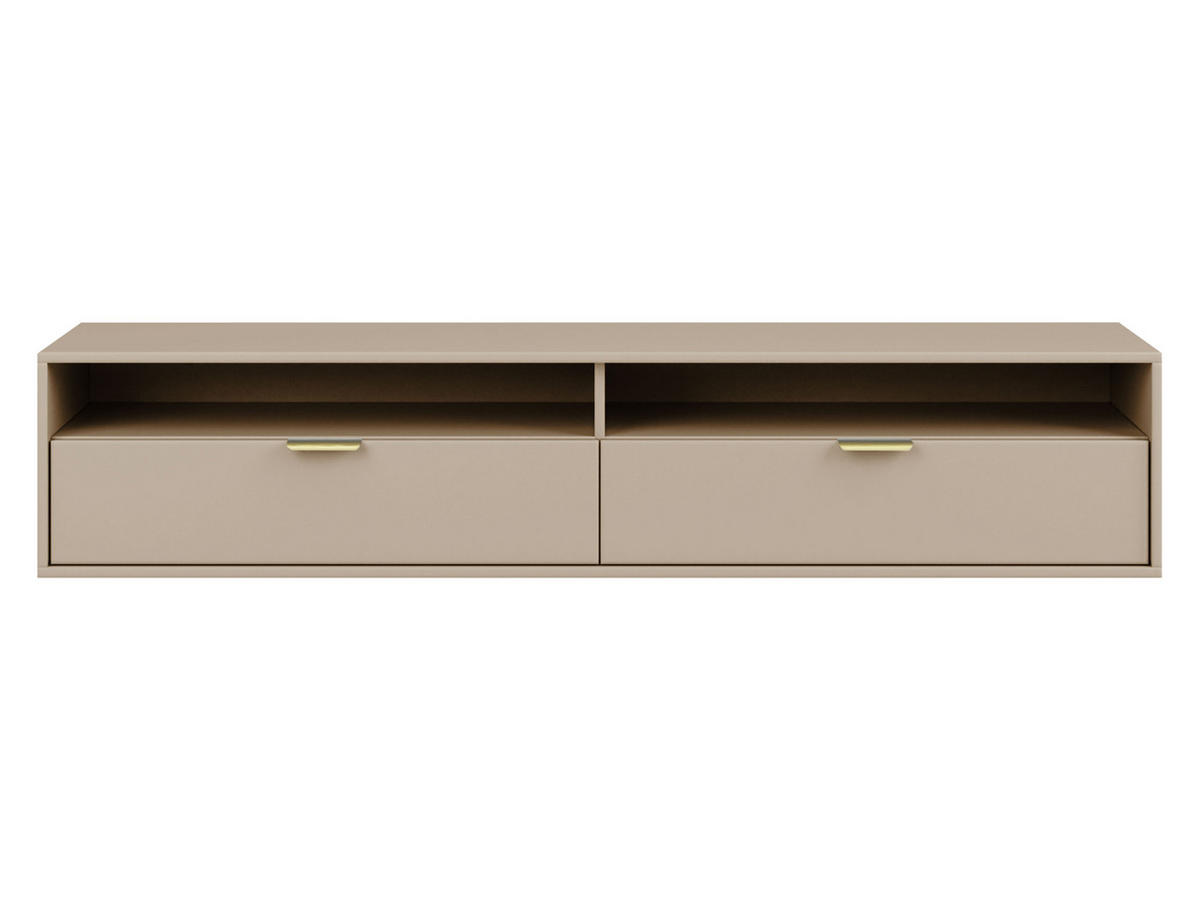 TV-LOWBOARD Queen 175 - Kaschmir/Goldfarben, Holzwerkstoff/Metall (175/35/33cm) - MIRJAN24