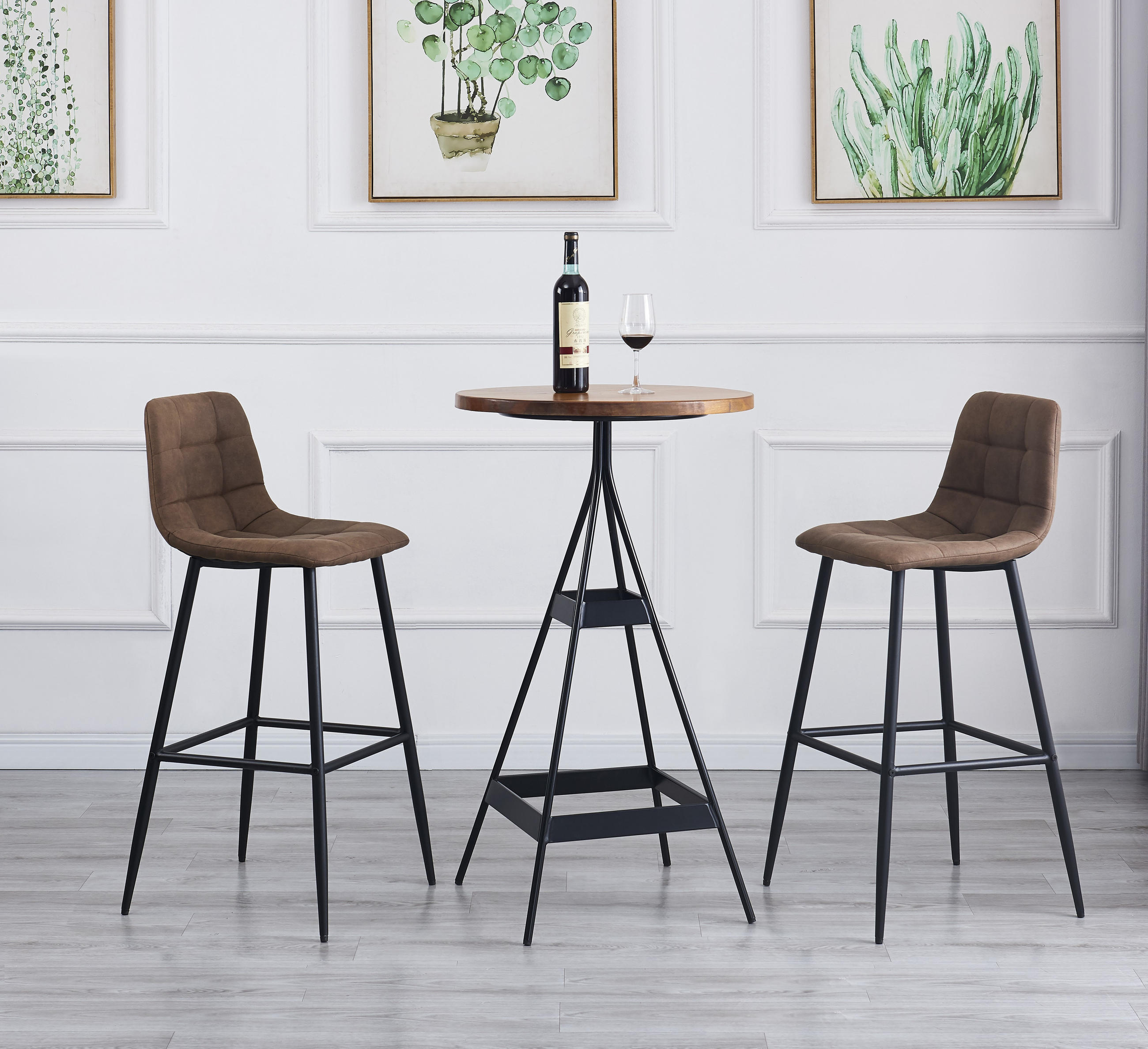 BARHOCKER 2er-Set Metall Braun - Braun, Metall (46.5/102/46.5cm) - Nordlys