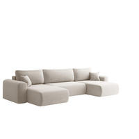 WOHNLANDSCHAFT Flora In Poso - Weiß, Holzwerkstoff/Textil (362/83/145cm) - Fun Möbel