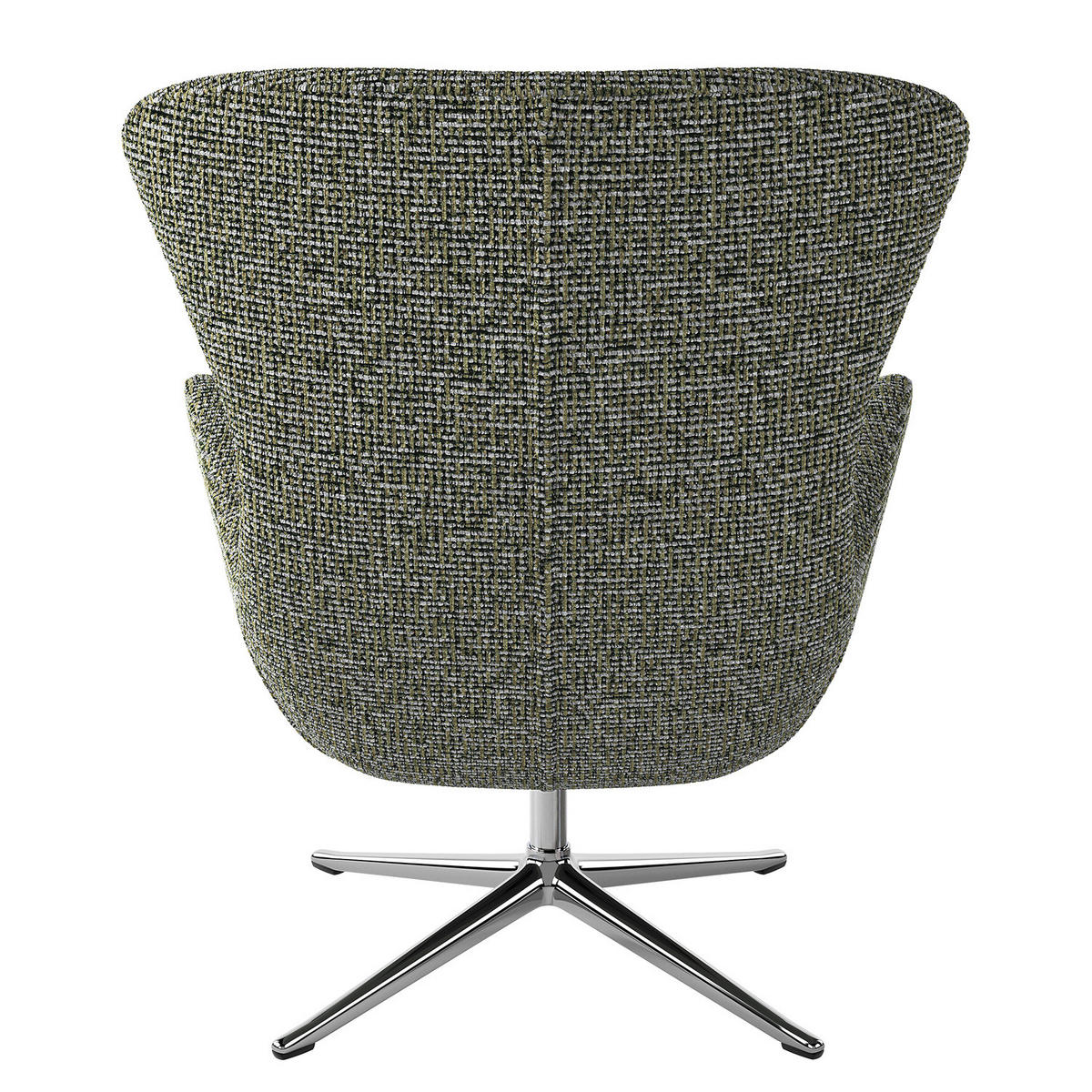 SESSEL mit Kreuzfuß - Chromfarben/Grün, Textil/Metall (84/99/96cm) - home24