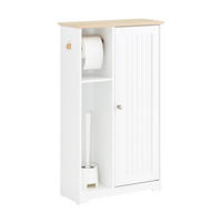 BADEZIMMERSCHRANK Weiß - Weiß/Naturfarben, Holz/Holzwerkstoff (50/86/21cm) - SoBuy