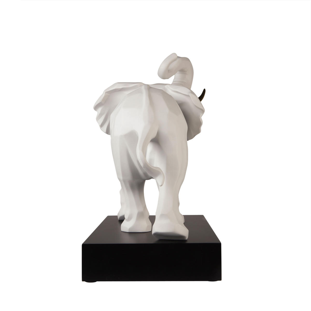 DEKOOBJEKT Studio 8 - Elefant, Biskuit-Porzellan, Weiß, 43 cm - Weiß, Keramik (25/43/57cm) - Goebel