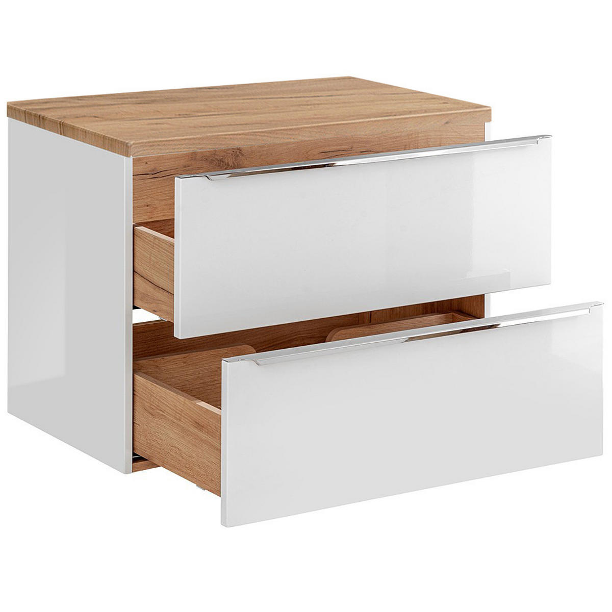 WASCHBECKENSCHRANK Toskana-56 - Weiß, Holzwerkstoff (81/60/46cm) - Lomado