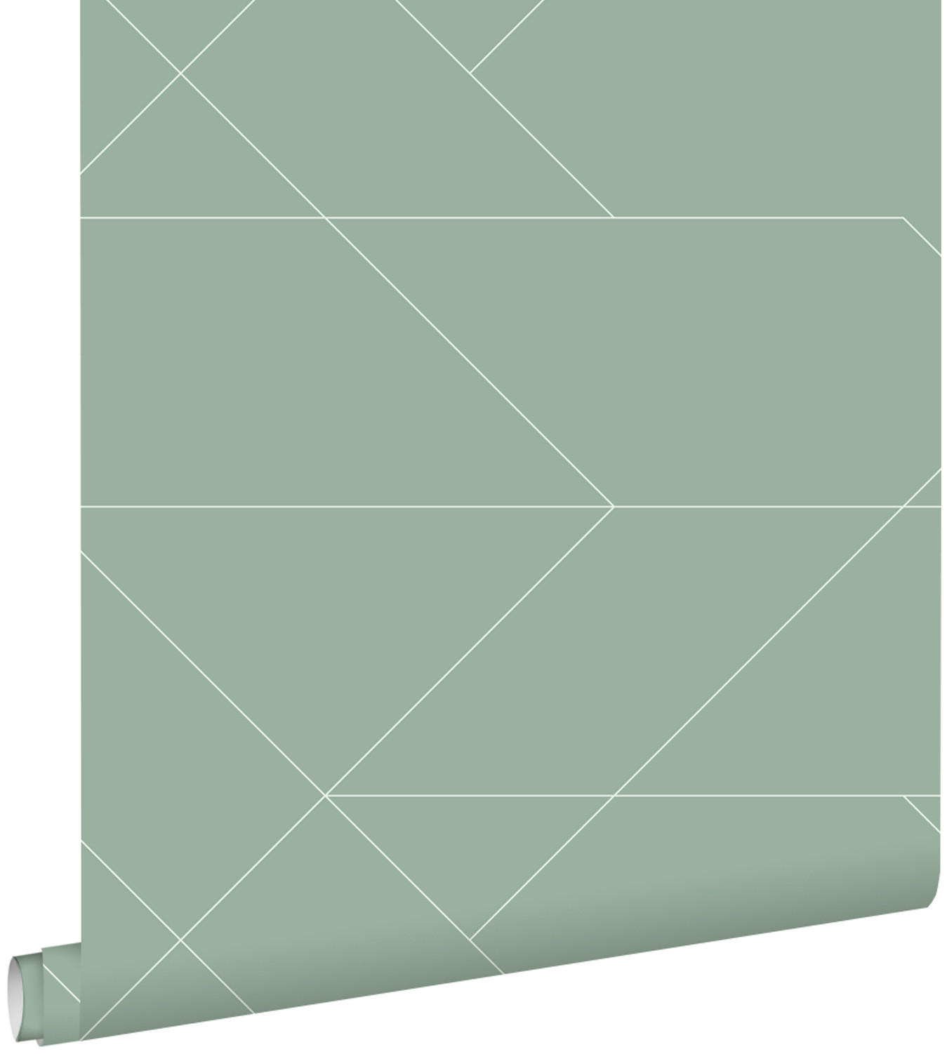 TAPETE grafische Linien 53 cm x 10.05 m - Grün, Papier (53/1000cm) - ESTAhome