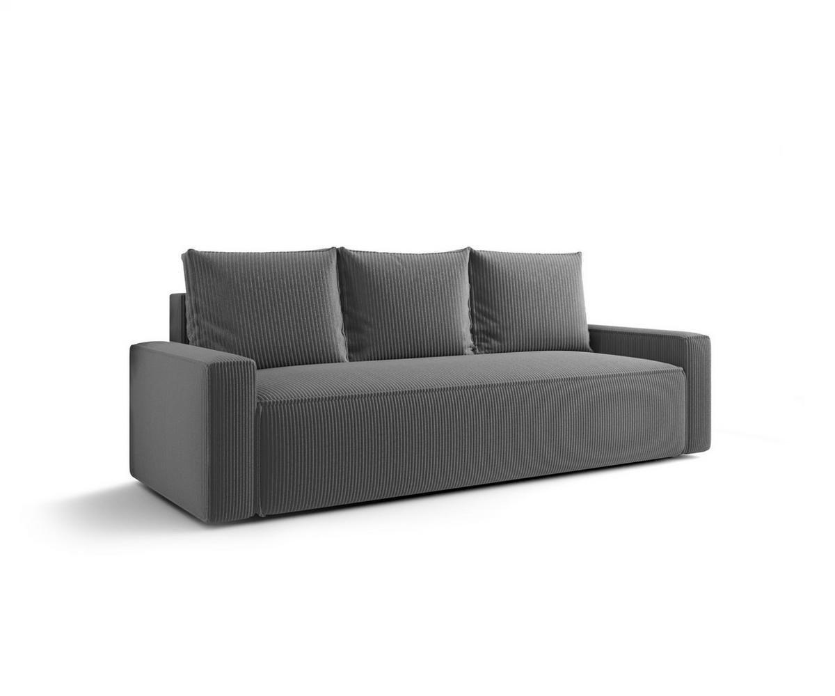 SOFA mit Schlaffunktion SAVIO Poso 60 - Grau, Textil (232/90/90cm) - Bedante