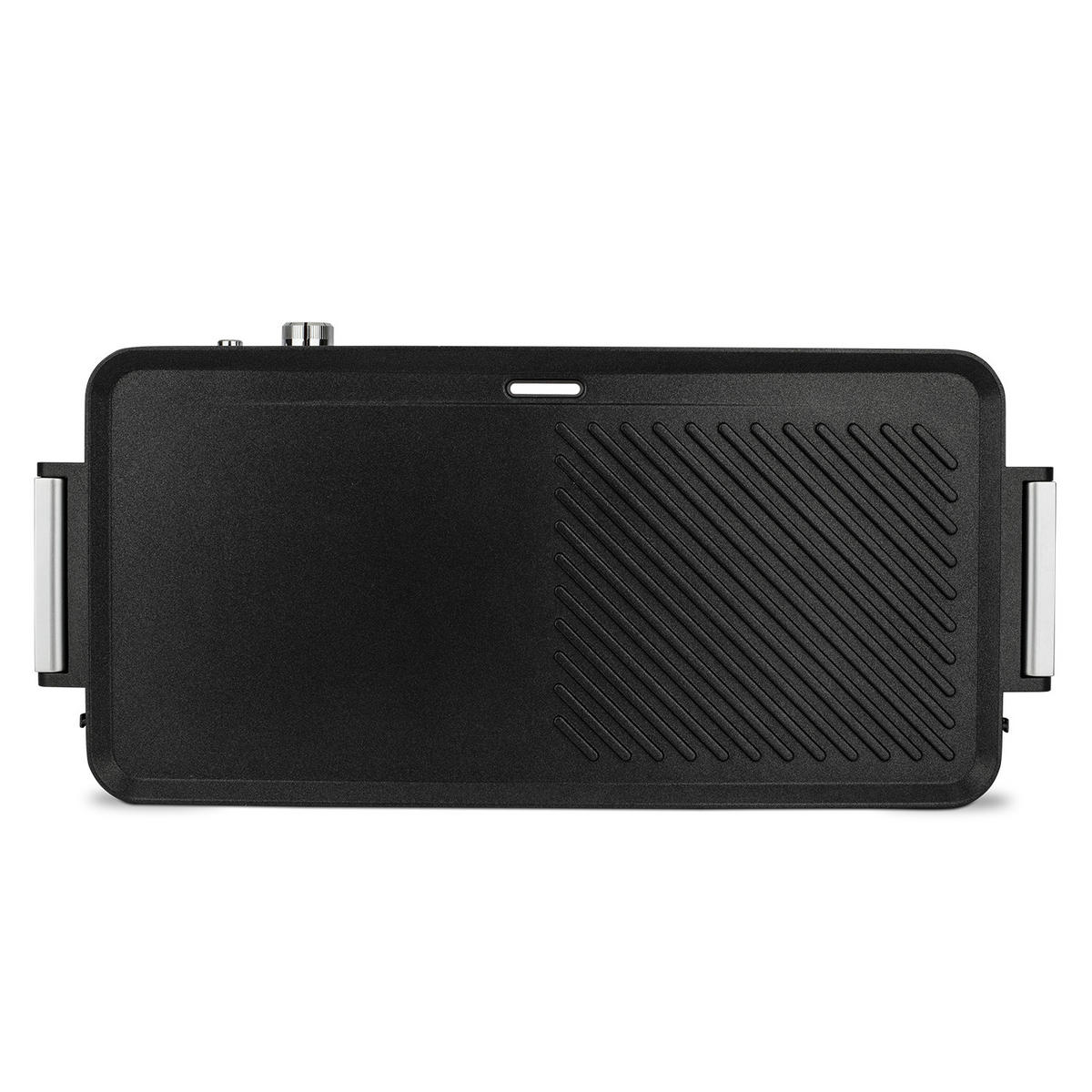 GRILL und Plancha GRX330 Schwarz, Elektrisch und kompakt, Antihaftbeschichtung - Schwarz, Metall (63/8.9/27.3cm) - HKoenig