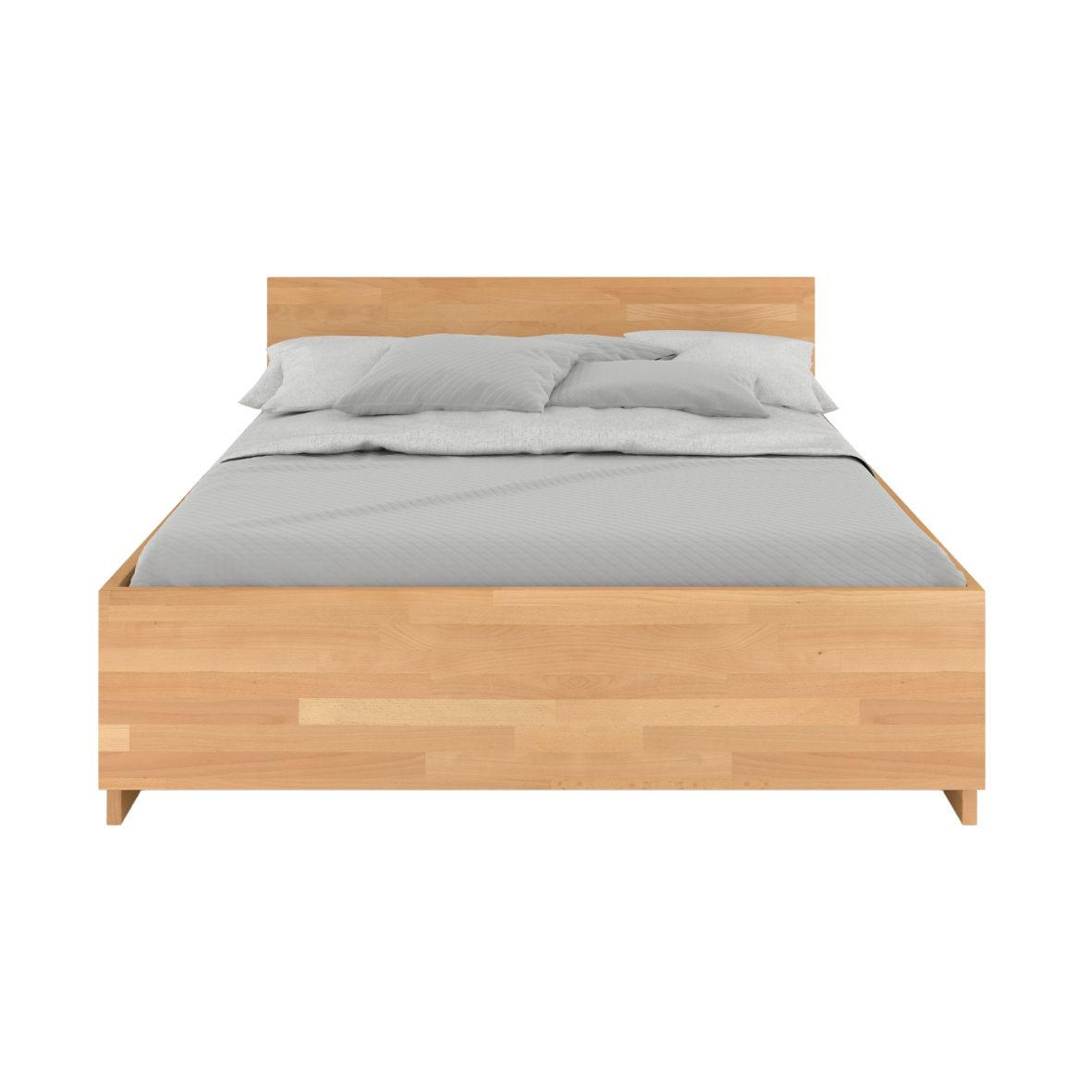 MASSIVHOLZBETT Bergman, Buche - lackiert, Naturfarben, 160x200 - Buchefarben, Holz/Buchenholz (160/200cm) - Visby