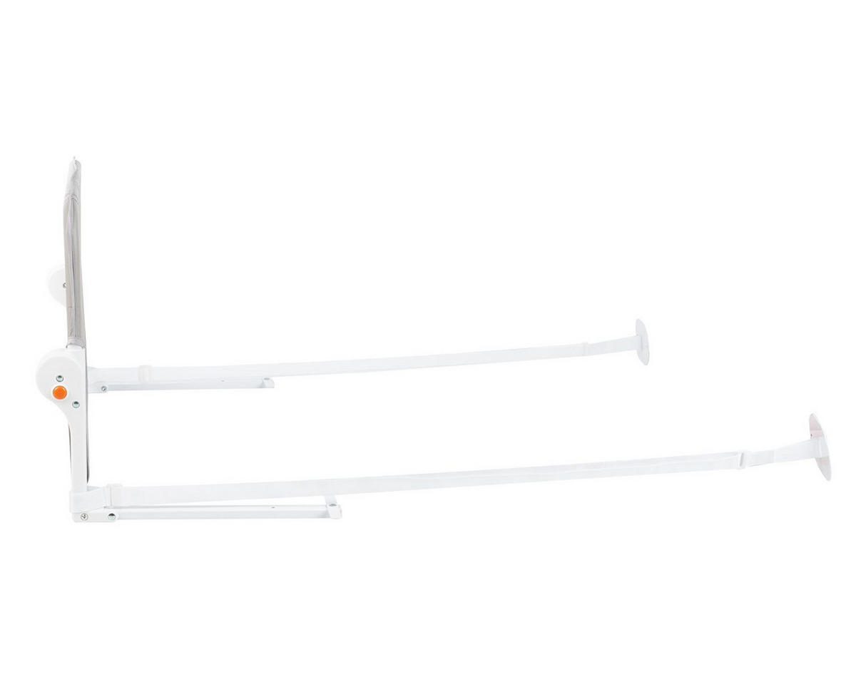 BETTSCHUTZGITTER I am safe 150 cm hellbraun ab 18 Monaten, ohne Werkzeug montierbar, für Matratzen 12–20 cm - Braun, Metall (35/150cm) - Kikka boo