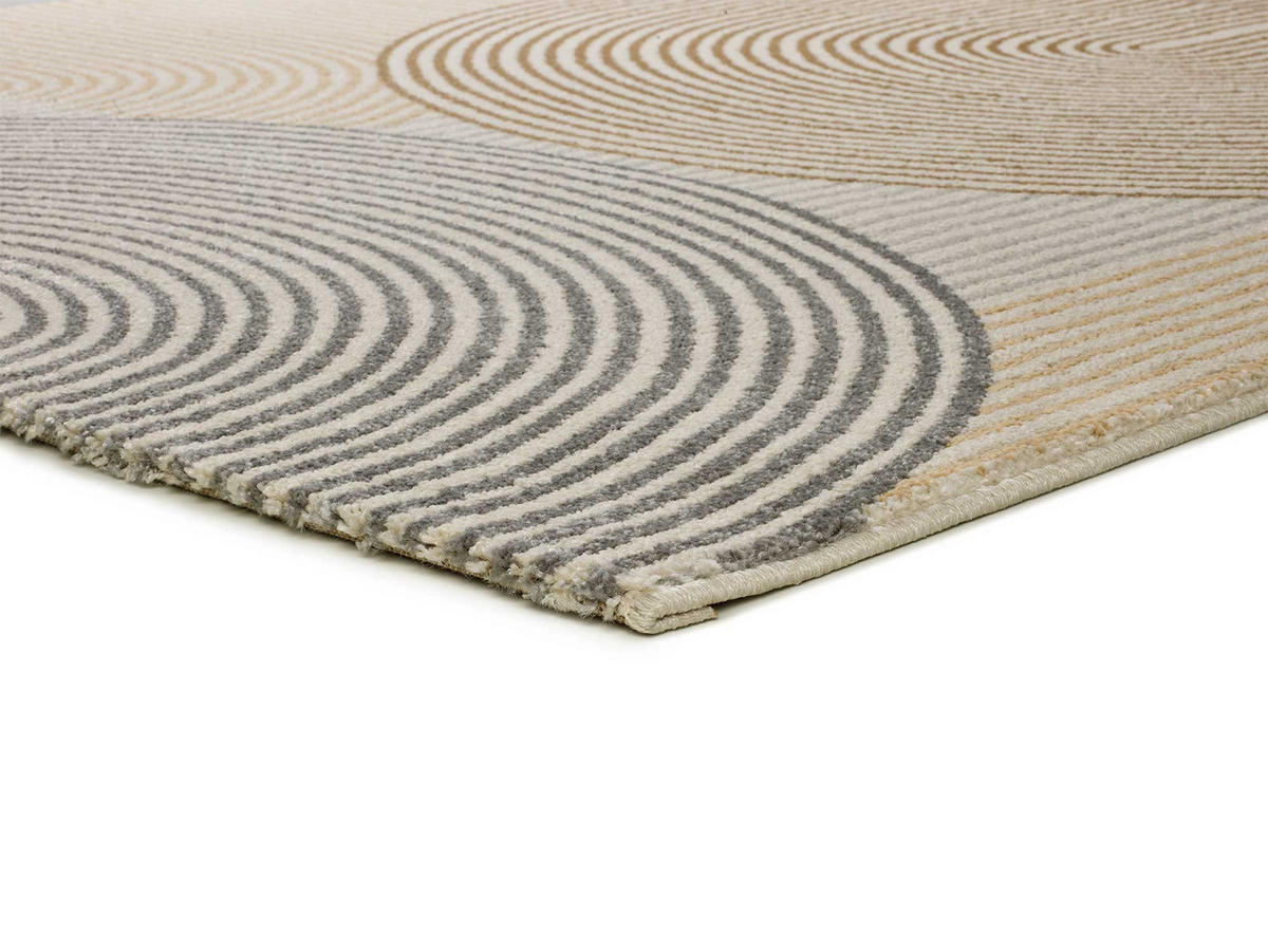 WEBTEPPICH mit geometrischem Muster Beige Garden 160/230 cm - Beige, Naturmaterialien/Textil (160/230cm) - Atticgo