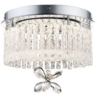 LED DECKENLEUCHTE MATHILDA Klar Kristalloptik - Klar, Glas (28/28/22cm) - Globo Lighting