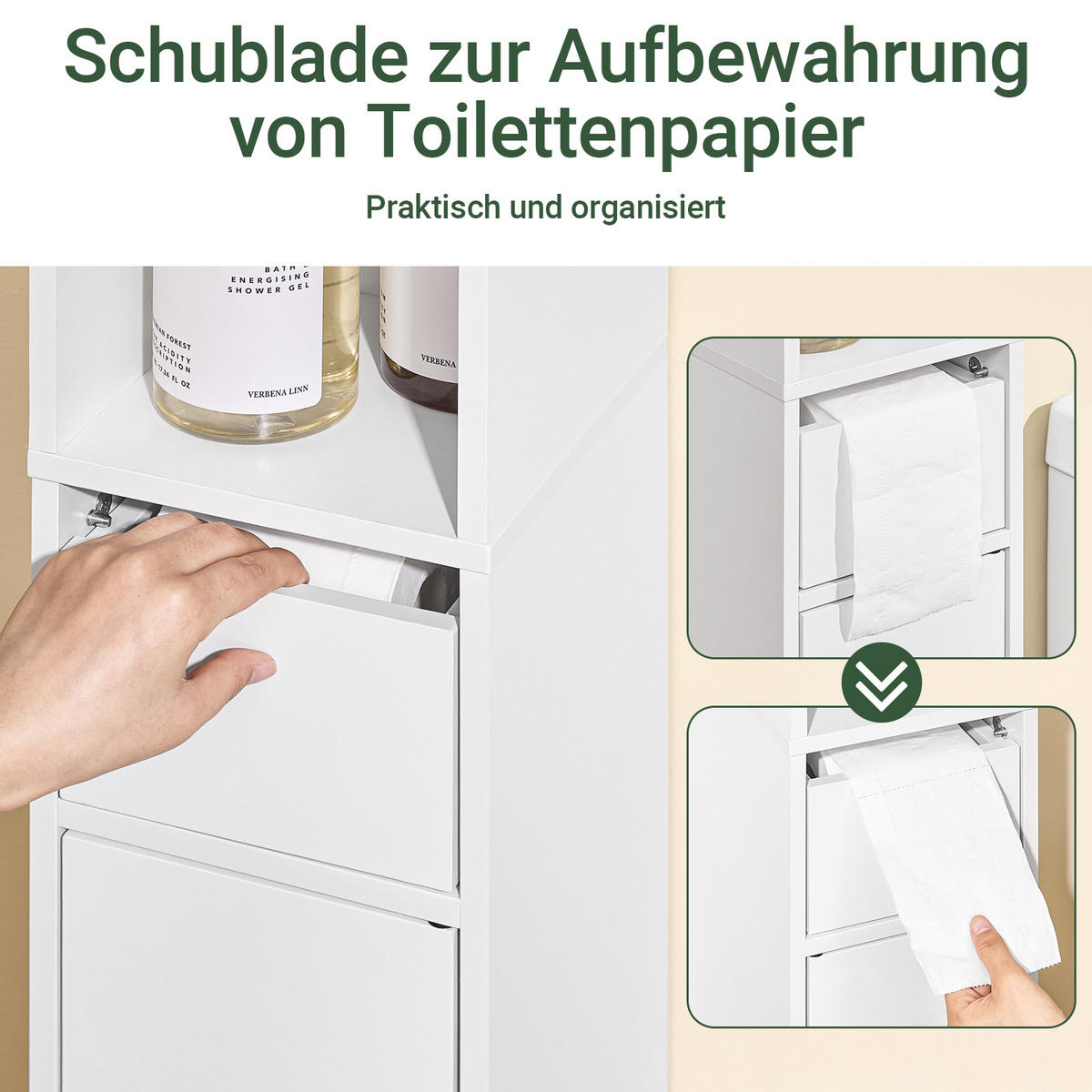 HOCHSCHRANK schmal Weiß, 20x20x145cm - Weiß, Holzwerkstoff (20/145/20cm) - SoBuy
