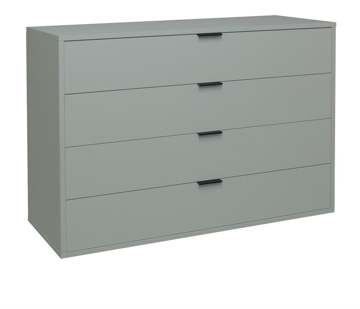 KOMMODE Erna 119x45x87 Pinie Green matt Lack - Grün, Holzwerkstoff (119/87/45cm) - 58aufmkessel