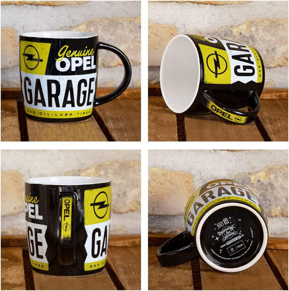 KAFFEETASSE 330 ml Opel Garage - Multicolor, Keramik (0.33L) - Nostalgic-Art