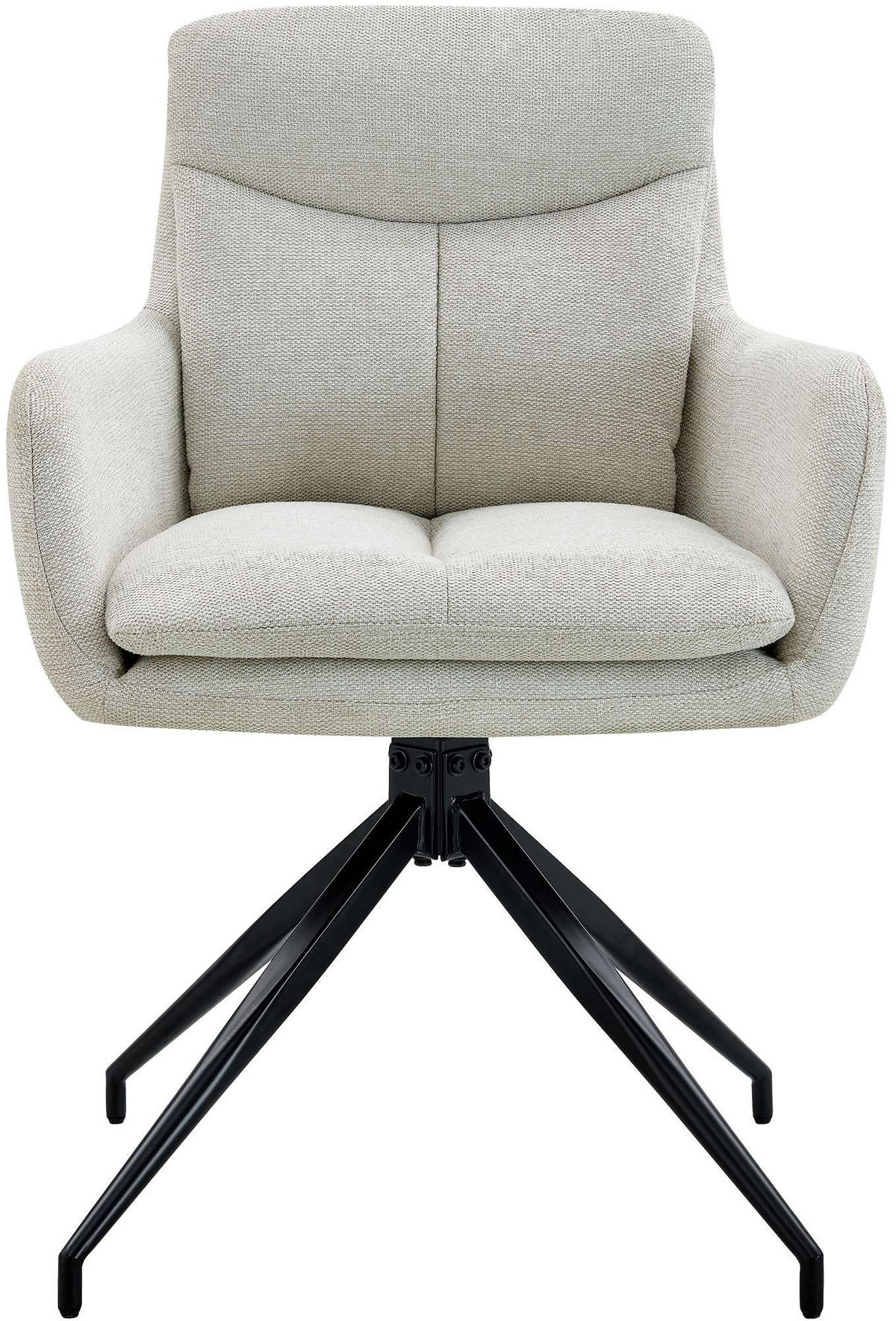 ESSZIMMERSTUHL 2er Set Stoff Creme - Creme, Textil/Metall (57/83/62cm) - CLP