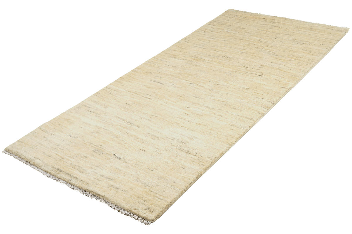 GABBEH-TEPPICH handgeknüpft Beige 204/86 cm Schurwolle - Beige, Textil (86/204cm) - Looma