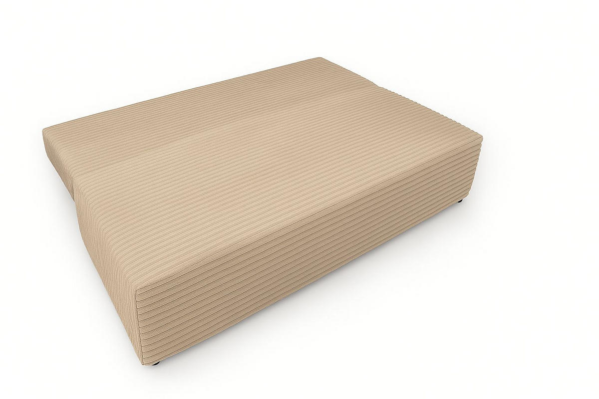 SCHLAFSOFA mit Bettkasten DUO, Stoff Velo, Beige - Beige, Holz (198/89/90cm) - Kaiser Möbel