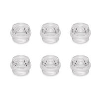 KLEBETÜRSTOPPER, zylindrisch, Bodenbefestigung, Kunststoff, Transparent 6er-set - Transparent, Kunststoff (8.8/12.6cm) - EMUCA