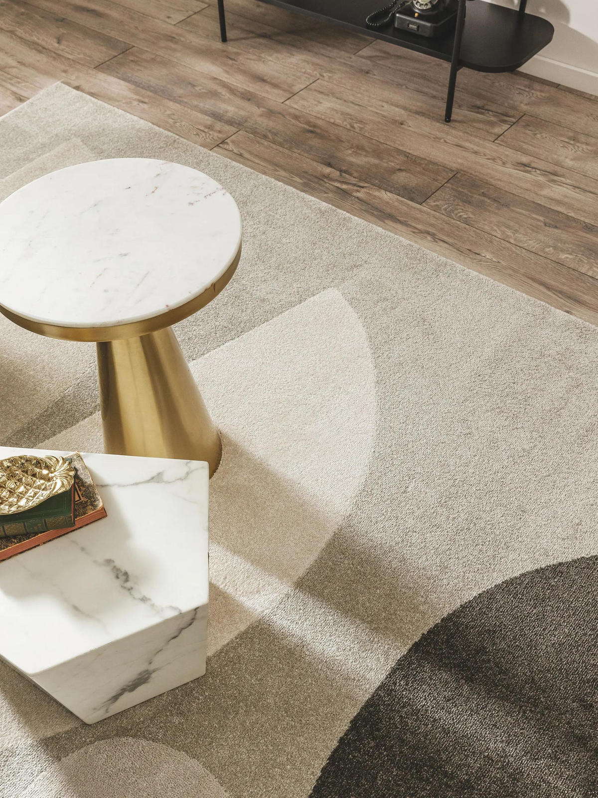 TEPPICH Ida Cream/Anthrazit 80x150 cm - Creme, Textil (80/150cm) - benuta Pop