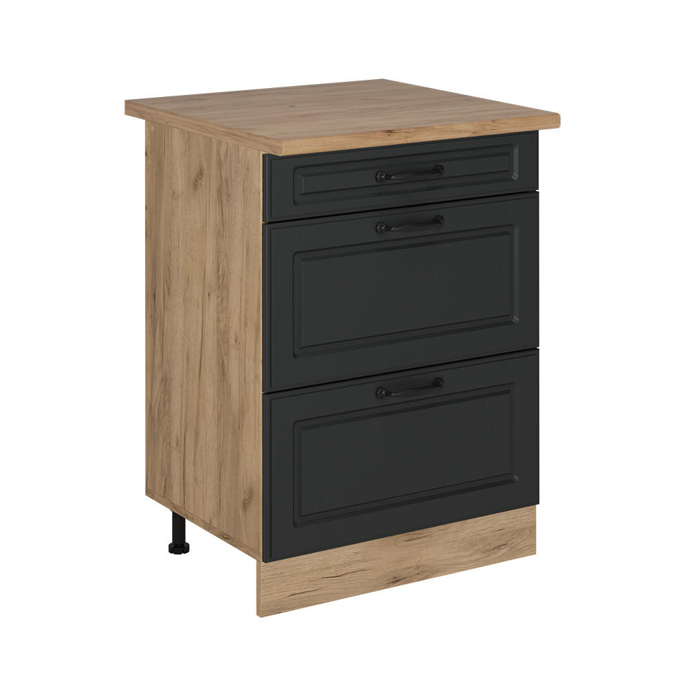 Vicco Küchenunterschrank Anthrazit, Eiche 60x81.6x60 cm