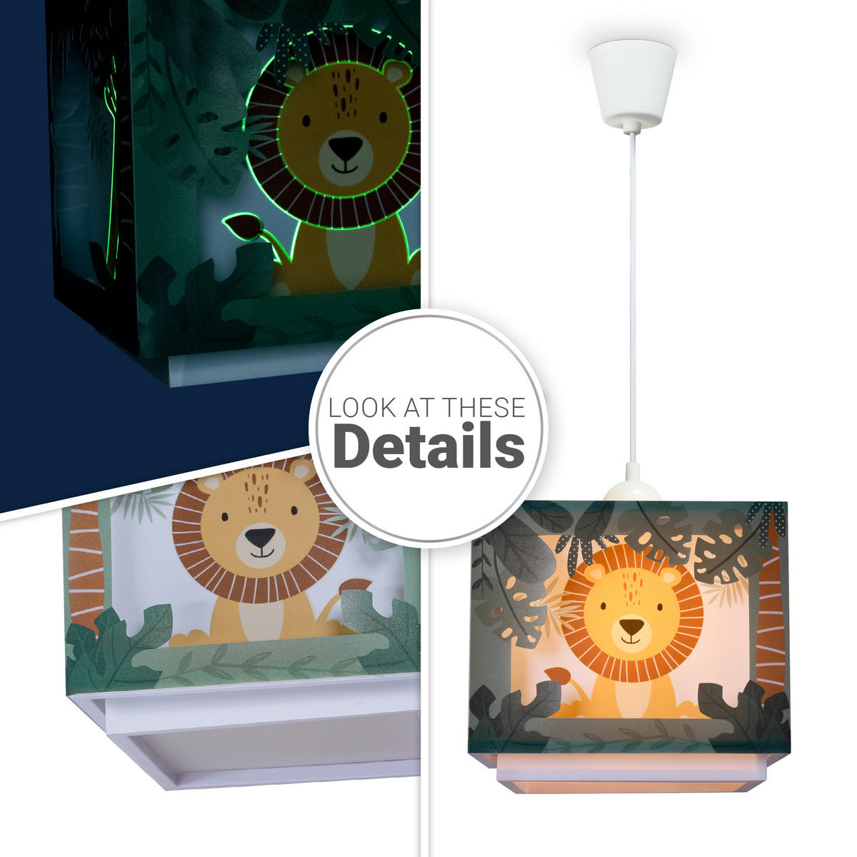 PENDELLEUCHTE Greta Pd Jungle - Weiß, Kunststoff (24/24/24.5cm) - Paco Home