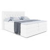 BOXSPRINGBETT NOEL KING - 200 x 200 - H3/H4 - Weiß Hochglanz - Weiß Hochglanz, Holzwerkstoff (200/200cm) - ALTDECOR