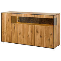 SIDEBOARD Wildeiche 200x45x87 natur geölt STARNBERG #16 - Braun, Holz (200/87/45cm) - Massivmoebel24