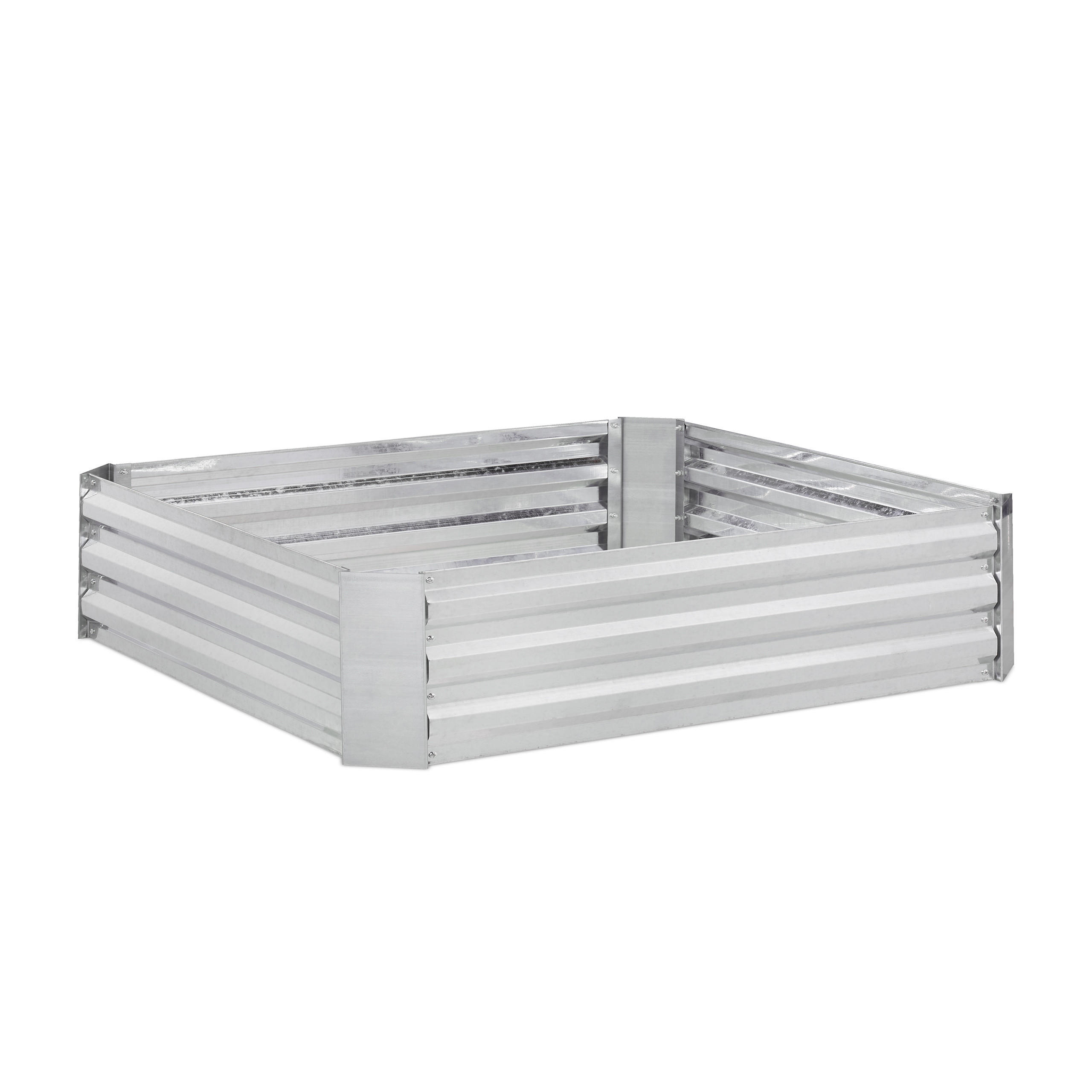 Relaxdays Hochbeet Silber 120x30x90 cm