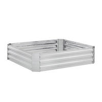 HOCHBEET - Silberfarben, Metall (120/30/90cm) - Relaxdays