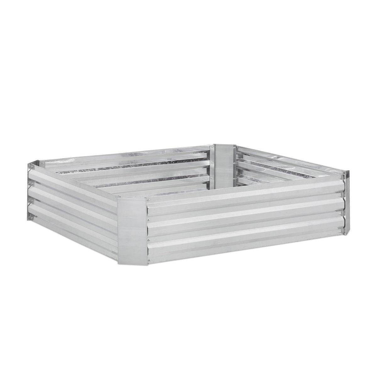 HOCHBEET - Silberfarben, Metall (120/30/90cm) - Relaxdays